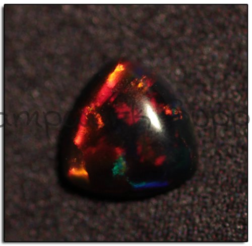 Kyocera 4mm Trillion Opal - Black Red Fire