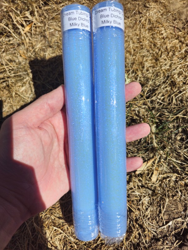 Blue Dichroic over Milky Blue Tubing