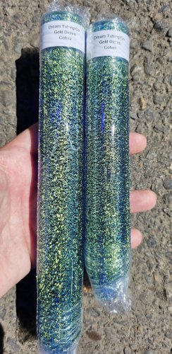 Dream Tubing Gold Dichroic - Cobalt Blue Tube Cobalt Blue