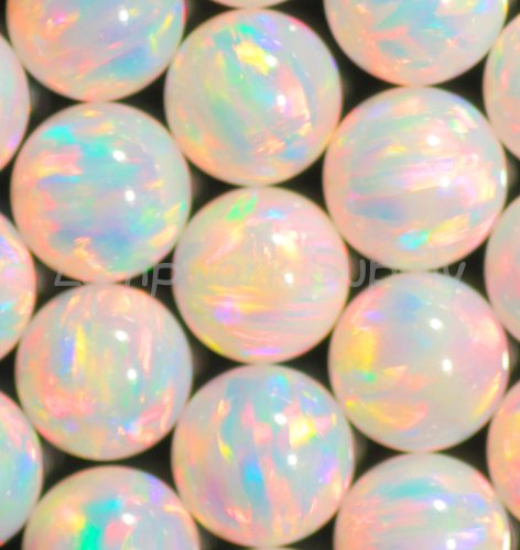 Kyocera 5mm Sphere Opal - Pink Red Fire