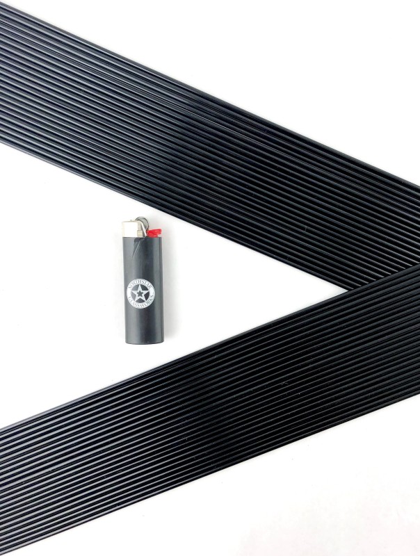 Jet Black First Quality Thin Rod - Stringers