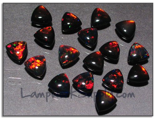 Black Opal 7mm Trillion Cabochon