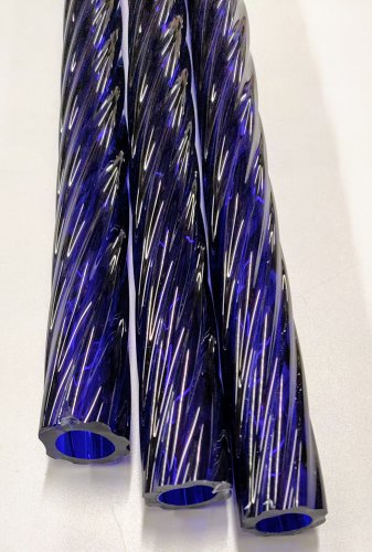 Chinese Color Cobalt Blue - 28 x 3.6mm Twist Tubing Full 4 ft Tube