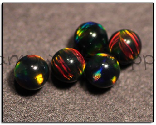Kyocera 3mm Sphere Opal - Black Yellow