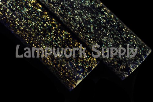 Dream Tubing Gold Dichroic - Glass Alchemy Brilliant Blue Tube Glass Alchemy Brilliant Blue