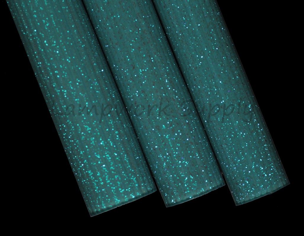 Emerald Dichroic over Glass Alchemy Agua Azul Tubing