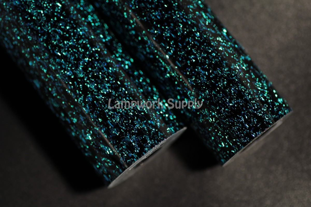 Teal Dichroic over Glass Alchemy Eclipse Tubing
