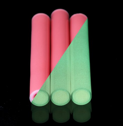 BoroGlow Red Poppy Glow In The Dark Glass Tube - UV Reactive Green Glow
