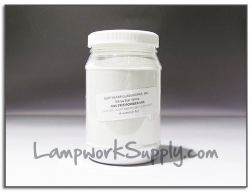 Northstar Star White (54) - Fore Powder 1 lb. (70/100 Grade Mix) Frit Fore Powder 16 oz jar