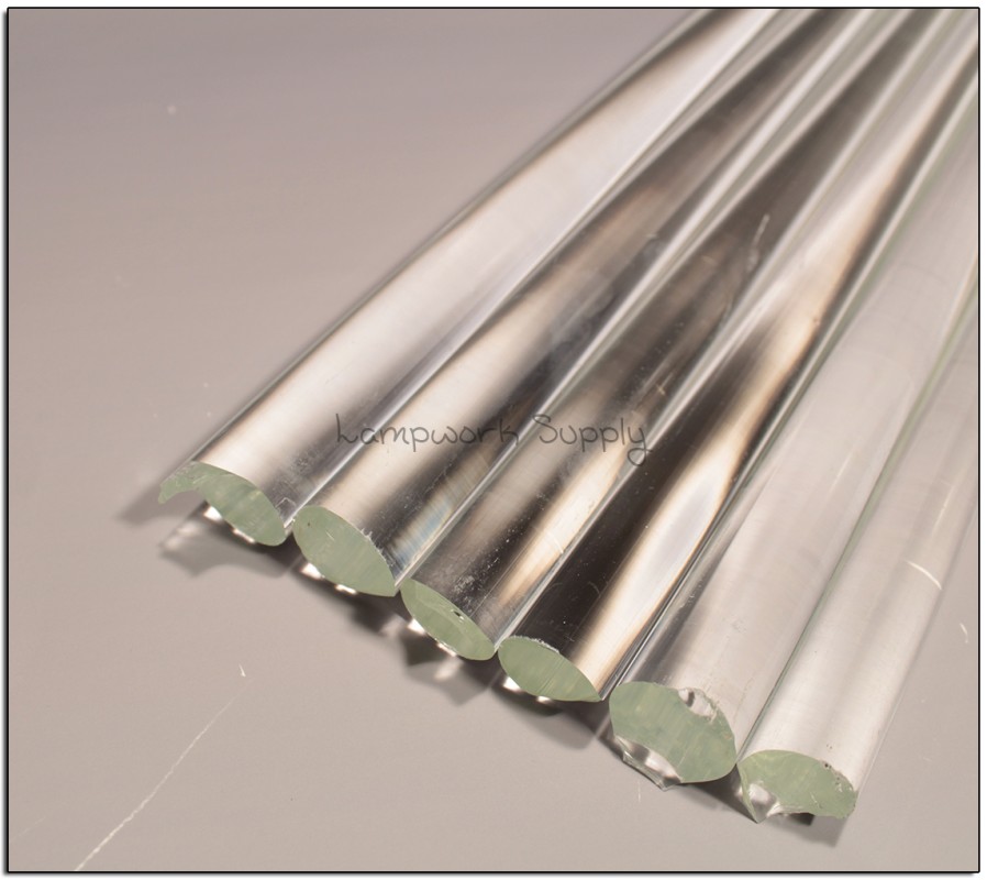 Chinese Clear 18mm Single Glass Rod 400mm (15-16 inches)