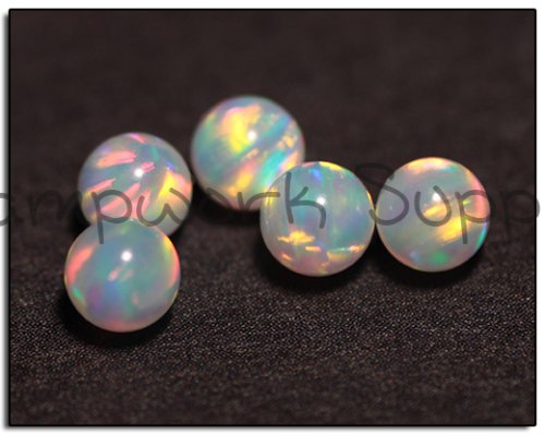 Kyocera 4mm Sphere Opal - Pink Red Fire