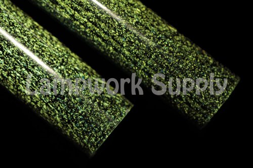 Dream Tubing Green Gold Dichroic - Glass Alchemy Eclipse Tube Glass Alchemy Eclipse Green Gold