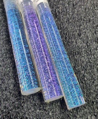 Teal Dichroic Galaxy Cane