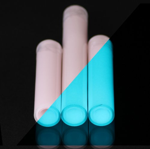 BoroGlow Pink Glow In The Dark Glass Tube - UV Reactive Aqua Glow