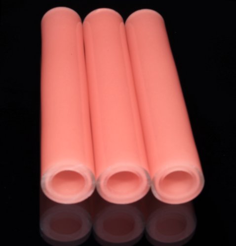 BoroGlow Electric Salmon Glow In The Dark Glass Tube - UV Reactive Aqua Glow