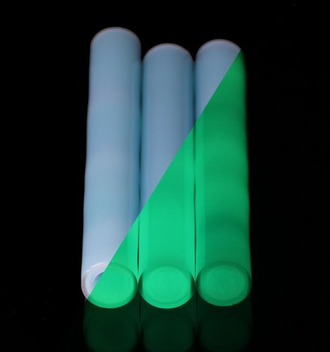 BoroGlow Sea Blue Glow In The Dark Glass Tube - UV Reactive Green Glow