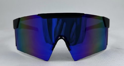 Heady Didy Safety Glasses - Didy Shield Matte Black - Shade 3 Purple Mirror