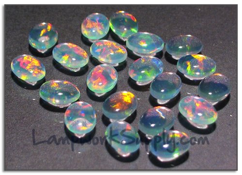 Kyocera 6x8mm Oval Cabochon Opal - Water No Fire