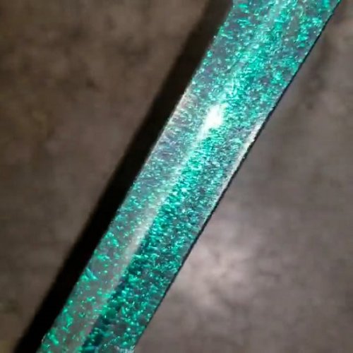 Emerald Dichroic Clear Core Cane