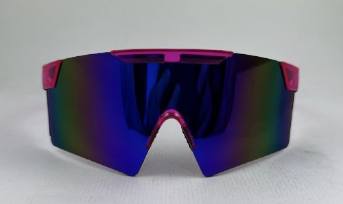 Heady Didy Safety Glasses - Didy Shield Electric Pink - Shade 5 Puprle Mirror