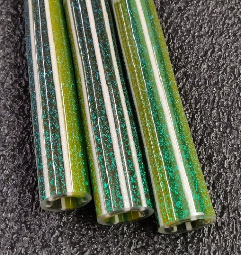 Emerald Over Green Fade To Paparazzi Lined Dichroic Tubing