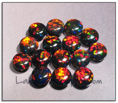 Black Opal 8mm Round Cabochon