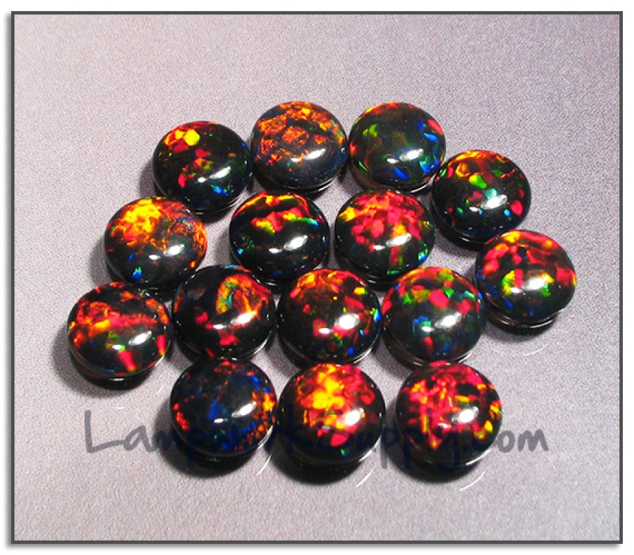 Black Opal 8mm Round Cabochon