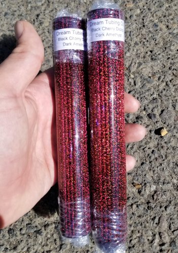 Dream Tubing Black Cherry Dichroic - Northstar Dark Amethyst Tube Northstar Dark Amethyst Black Cherry