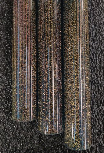 Dream Tubing Rose Gold Dichroic - Trautman Blue Stardust Tube Trautman Blue Stardust Rose Gold