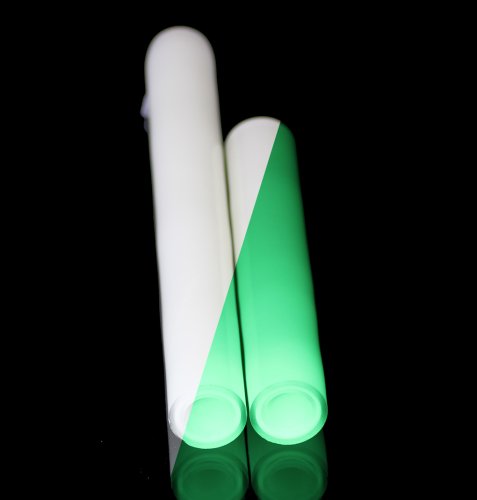 BoroGlow Clear Glow In The Dark Glass Tube - UV Reactive Green Glow - B Grade