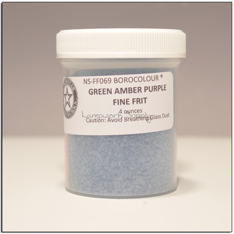 Green Amber Purple Fine Frit 4 oz. (70 grade)