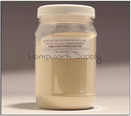 Northstar Double Amber Purple (26) - Fore Powder 1 lb. (70/100 Grade Mix) Frit Fore Powder 16 oz jar