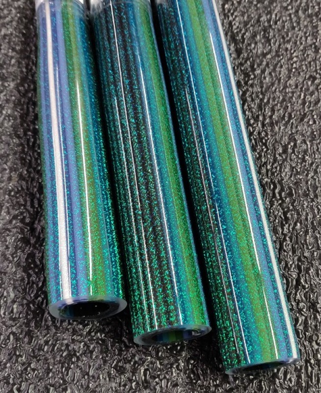 Emerald Over Cool Money Lined Dichroic Tubing