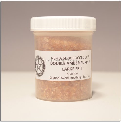 Northstar Double Amber Purple (26) - Large Frit 4 oz. (25 grade) 4 oz jar