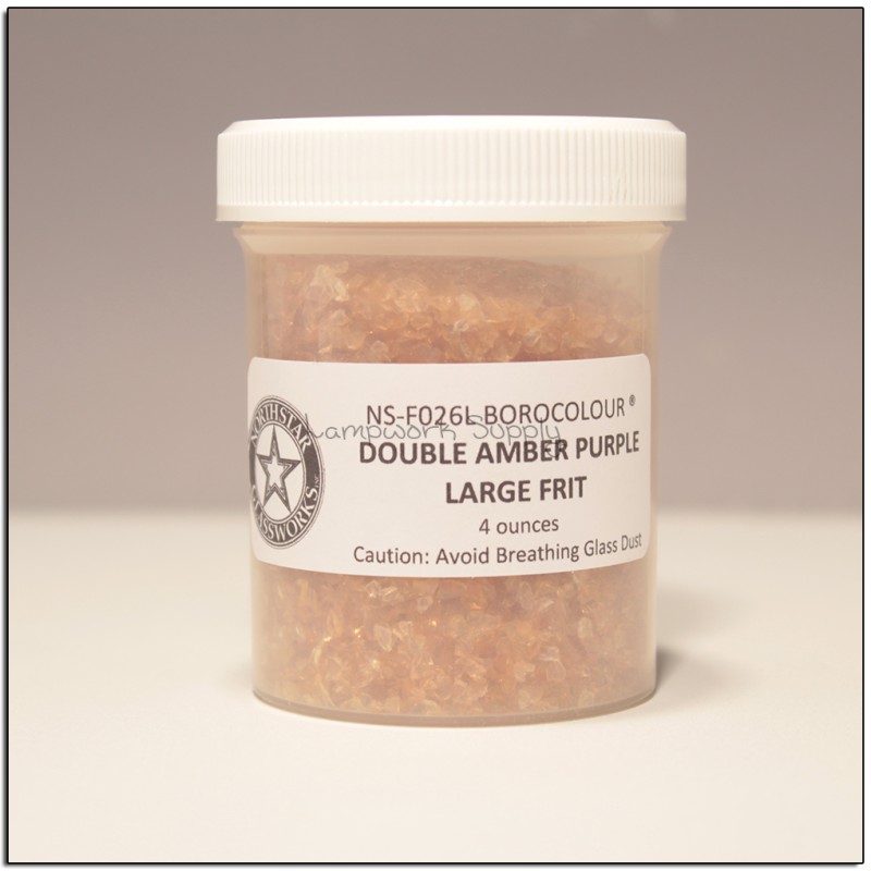 Double Amber Purple Large Frit 4 oz. (25 grade)