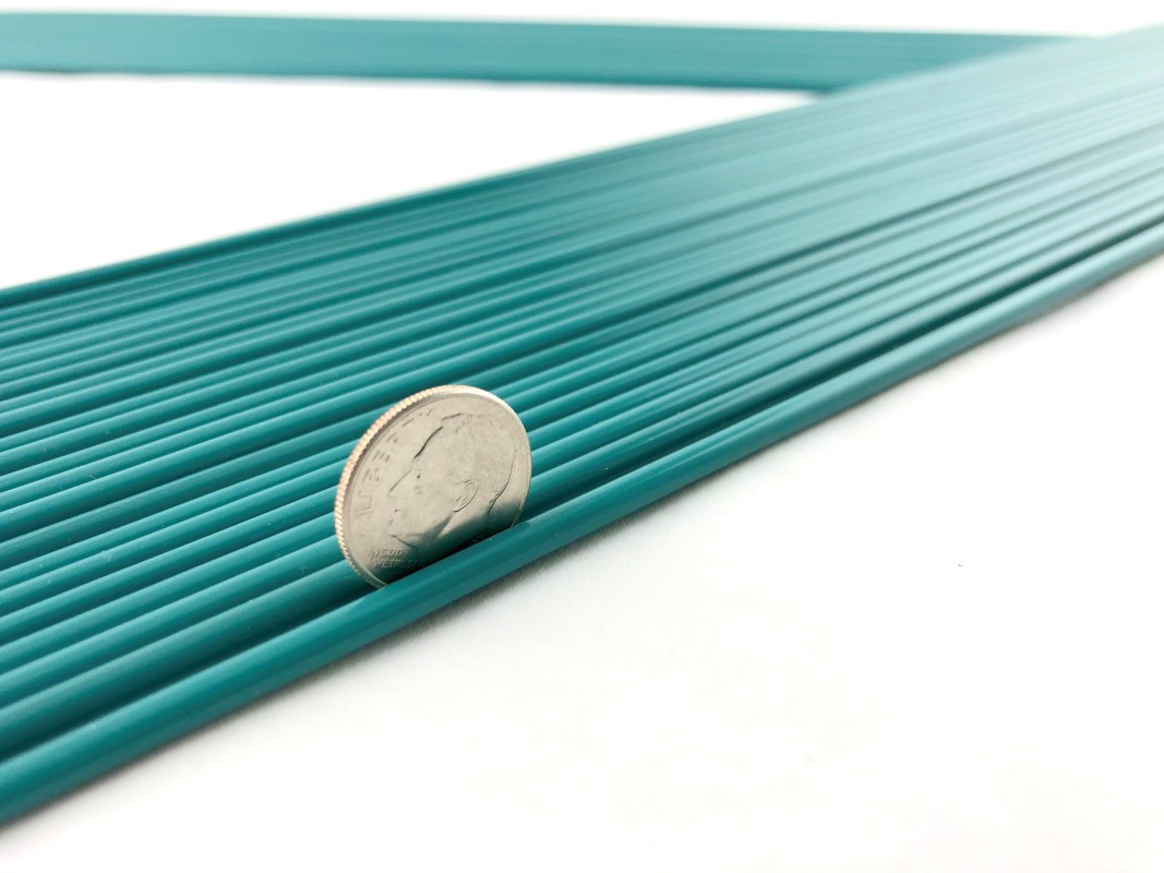 Opaque Aqua Odd Quality Thin Rod - Stringers