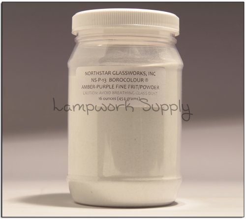 Northstar Amber Purple (13) - Fore Powder 1 lb. (70/100 Grade Mix) Frit 16 oz jar