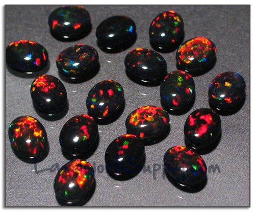 Black Opal 7x9mm Oval Cabochon