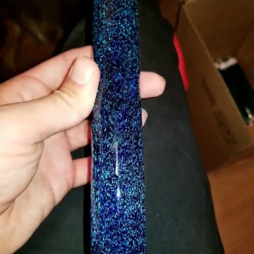 Dream Tubing Silver Dichroic - Glass Alchemy Brilliant Blue Tube Glass Alchemy Brilliant Blue