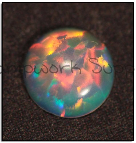 Kyocera 5mm Cabochon Opal - Pink Red Fire