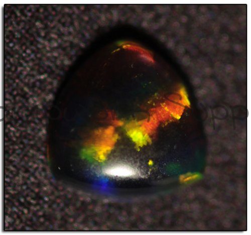 Kyocera 4mm Trillion Opal - Black Yellow Yellow Fire