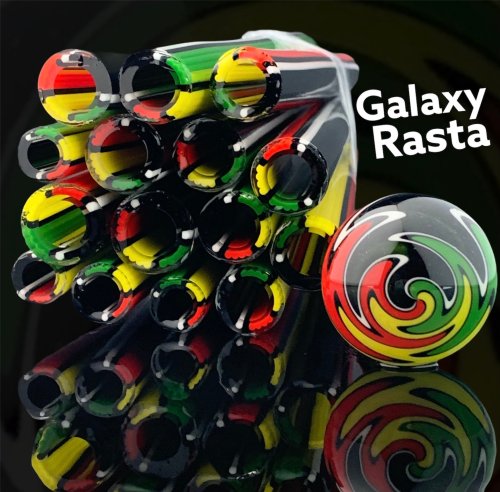 Galaxy Rasta - Vac Stack - Colored Borosilicate Glass Tubing