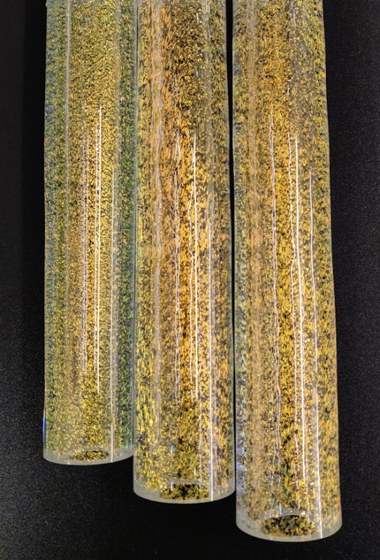 Gold Dichroic over Clear Tubing