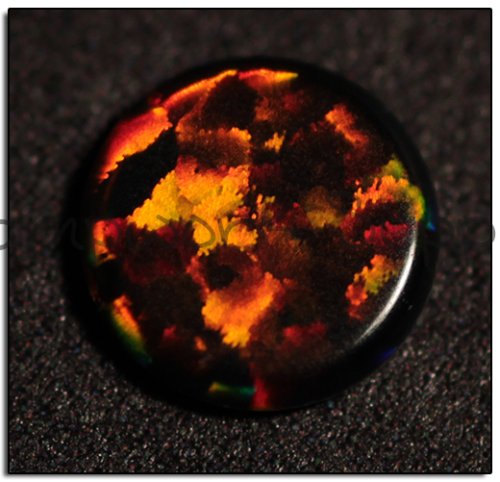 Kyocera 5mm Coin Opal - Black Yellow
