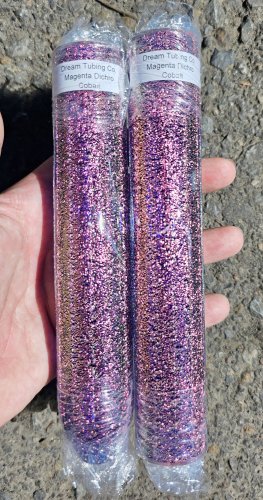 Dream Tubing Magenta Dichroic - Cobalt Blue Tube Cobalt Blue