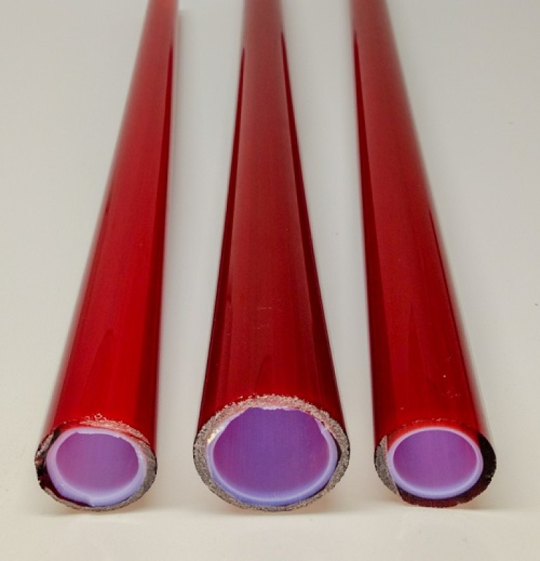 Pomegranate over Pink Slyme Odd Quality Tube