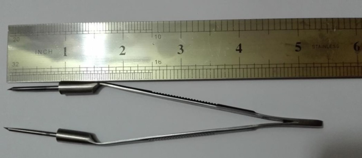 Small Tungsten Tipped Tweezers 5.5 inches long