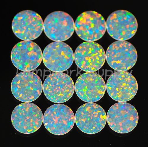 Kyocera 10mm Coin Opal - Pink Red Fire
