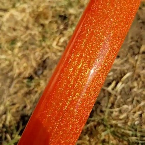 Dream Tubing Orange Sunshine Dichroic - Glass Alchemy Hot Sauce Tube Glass Alchemy Hot Sauce Orange Sunshine