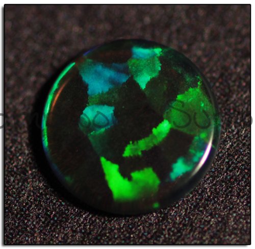 Kyocera 6mm Coin Opal - Black Green
